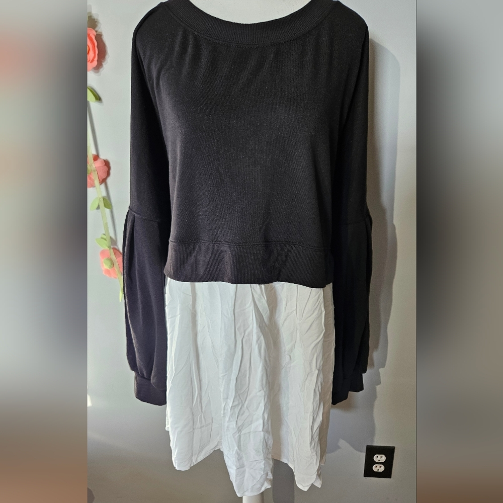 ARULA Black and White Mini Dress
